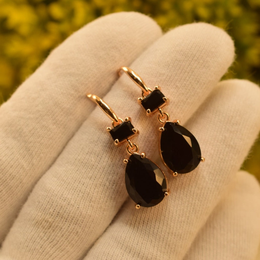 Unique Design Black/Sky blue Stone Earrings For Girls/women.