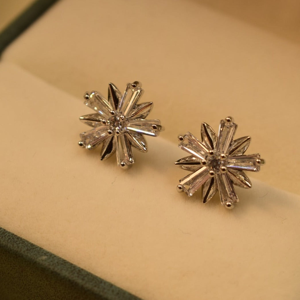 Elegant Design Real Stone Gold Plated Tiny Earrings For Girls/women.