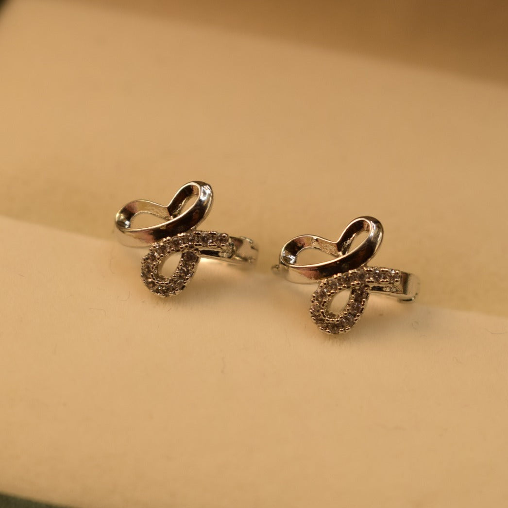 Unique Design Real Stone Silver Tiny Earrings For Girls/women.