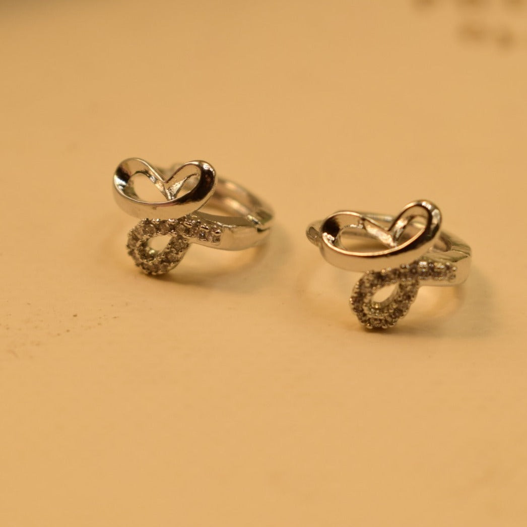 Unique Design Real Stone Silver Tiny Earrings For Girls/women.