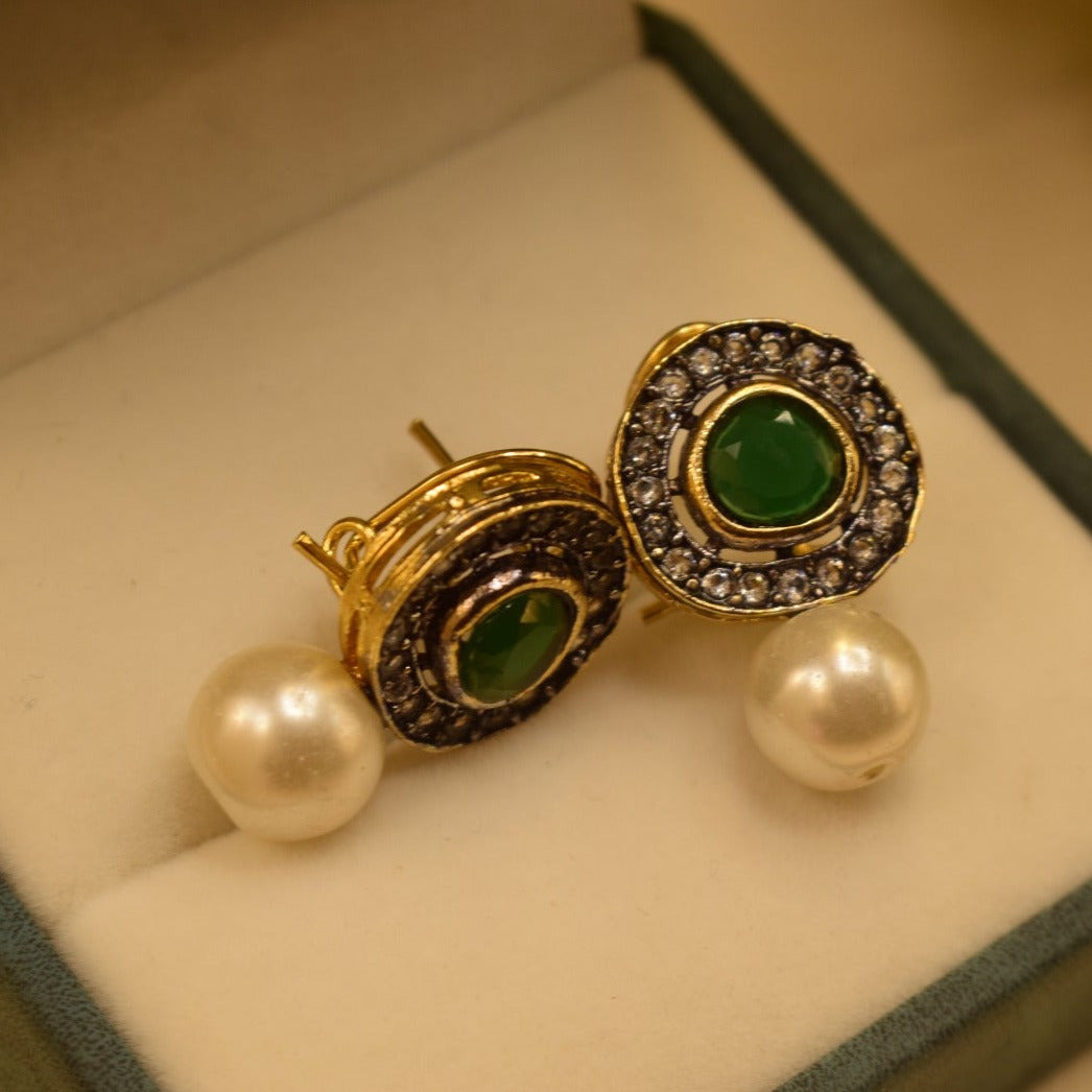 Elegant Design Real Jarai Zircon Pearl Earrings For Girls/women.