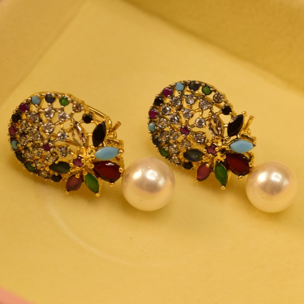 Elegant Design Gold Plated Earrings For Girls/women