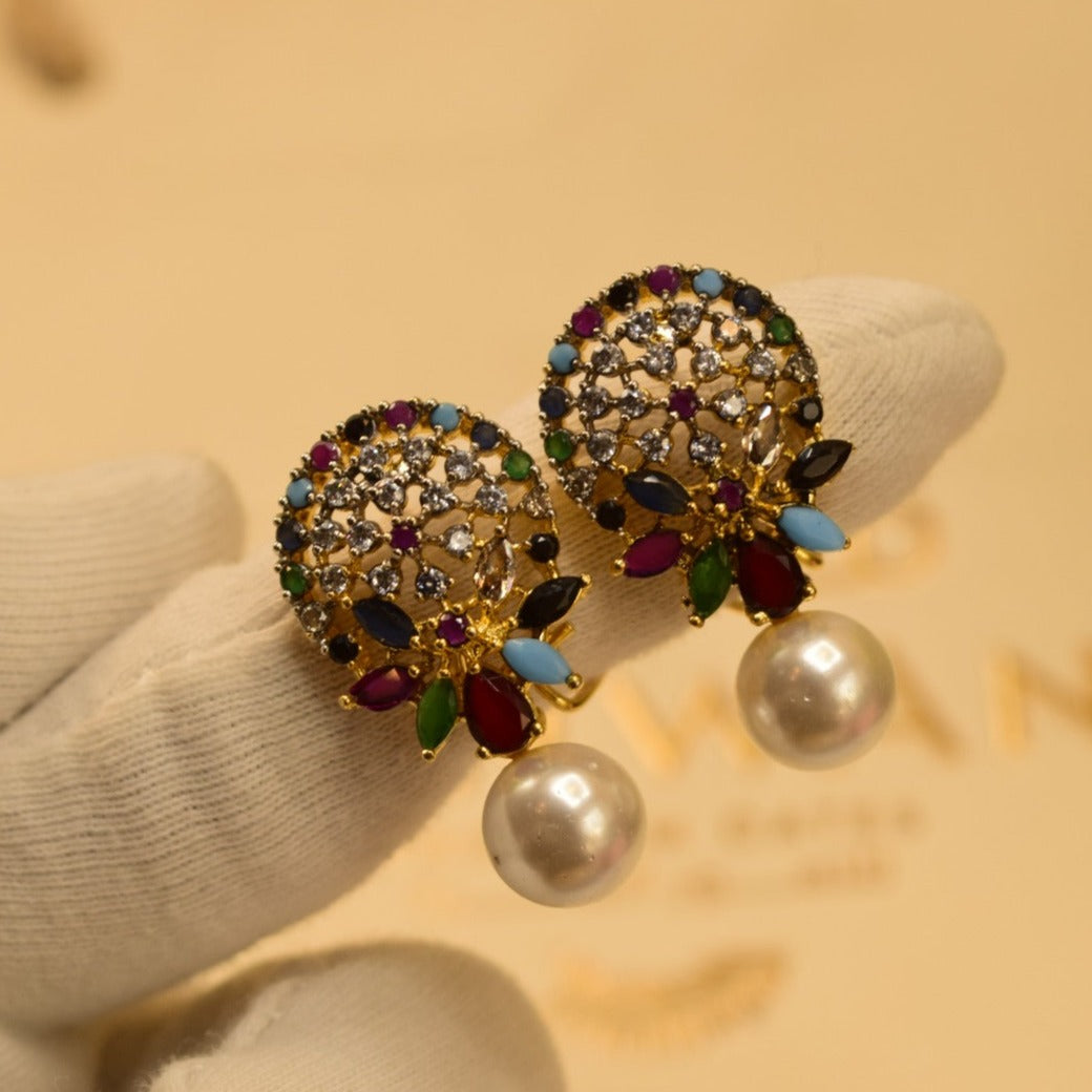 Elegant Design Gold Plated Earrings For Girls/women