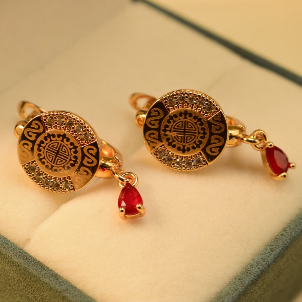 Elegant Design Gold Plated Earrings For Girls/women