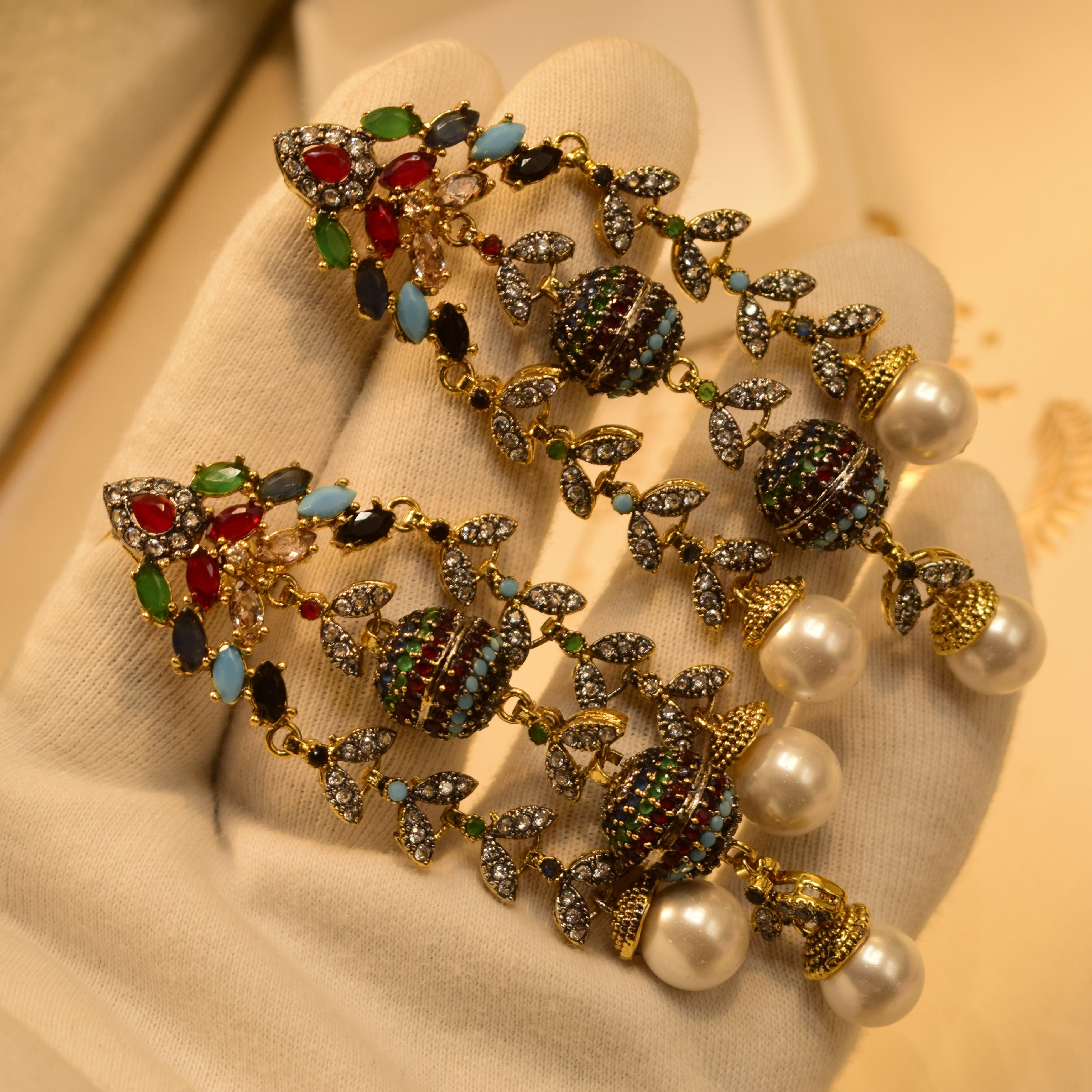 Stylish Real Stone Earrings For Girls/women