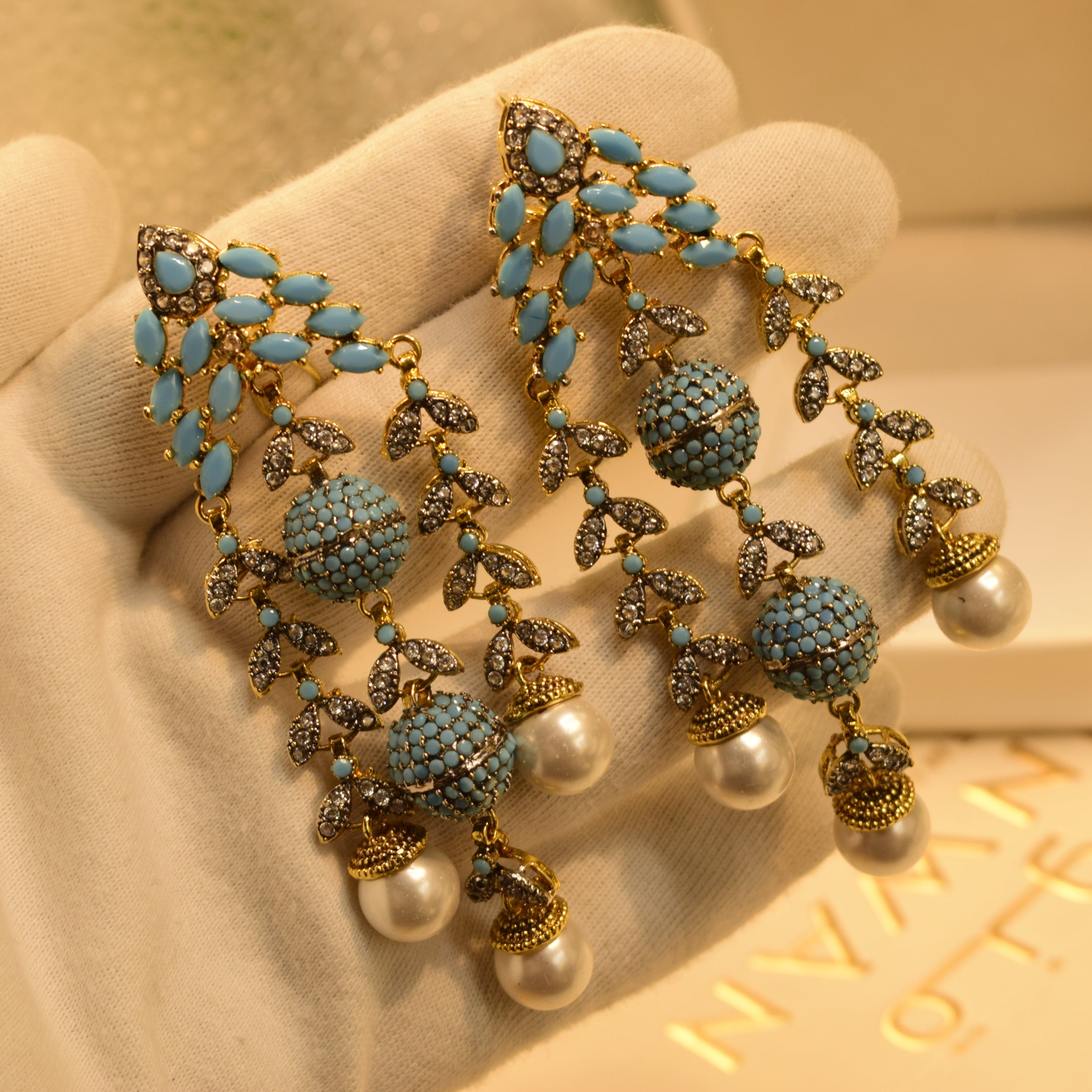 Stylish Real Stone Earrings For Girls/women
