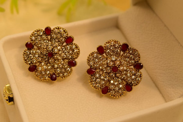 Stylish Design Real Stones Earrings For Girls/women