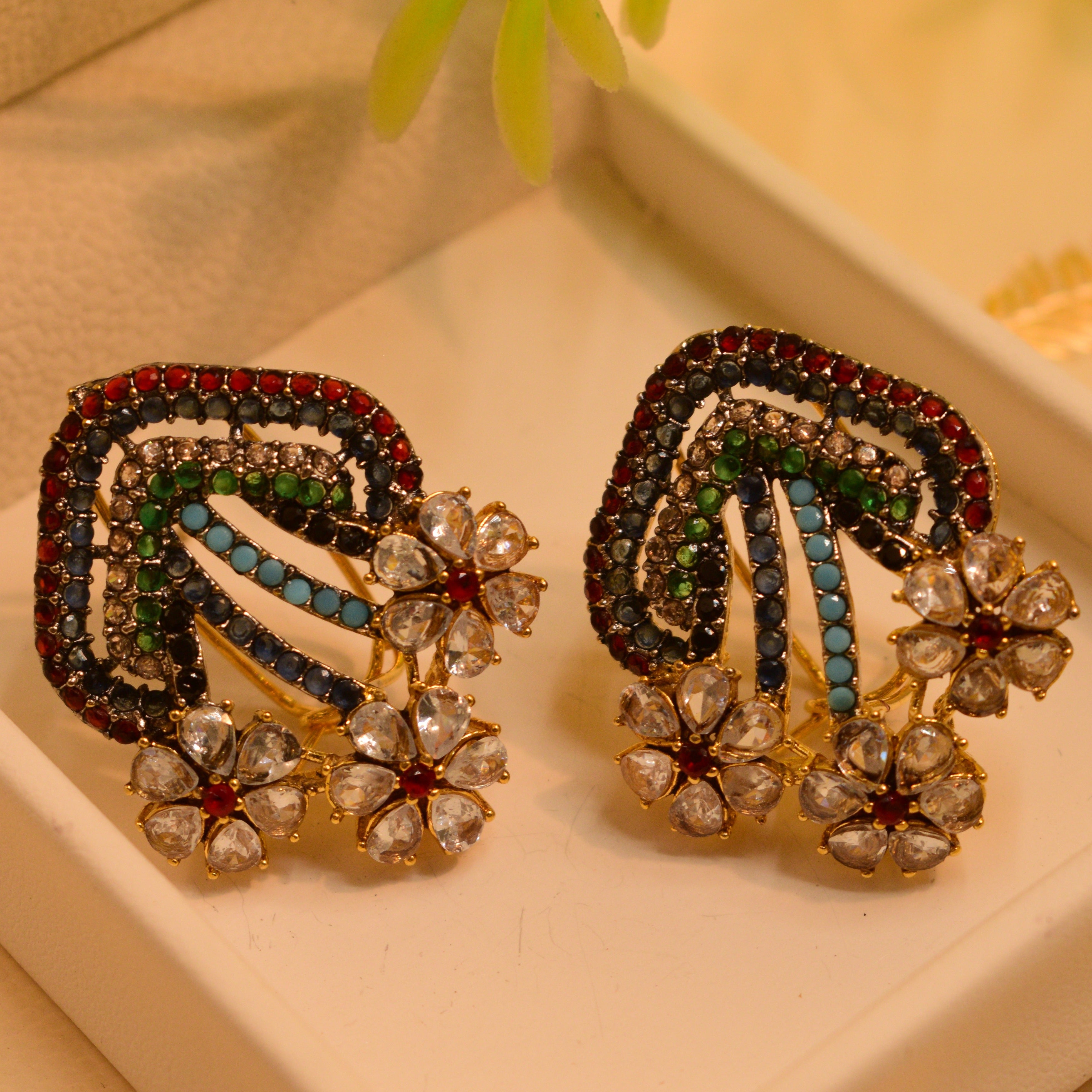 Beautiful Real Stones Earrings For Girls/women