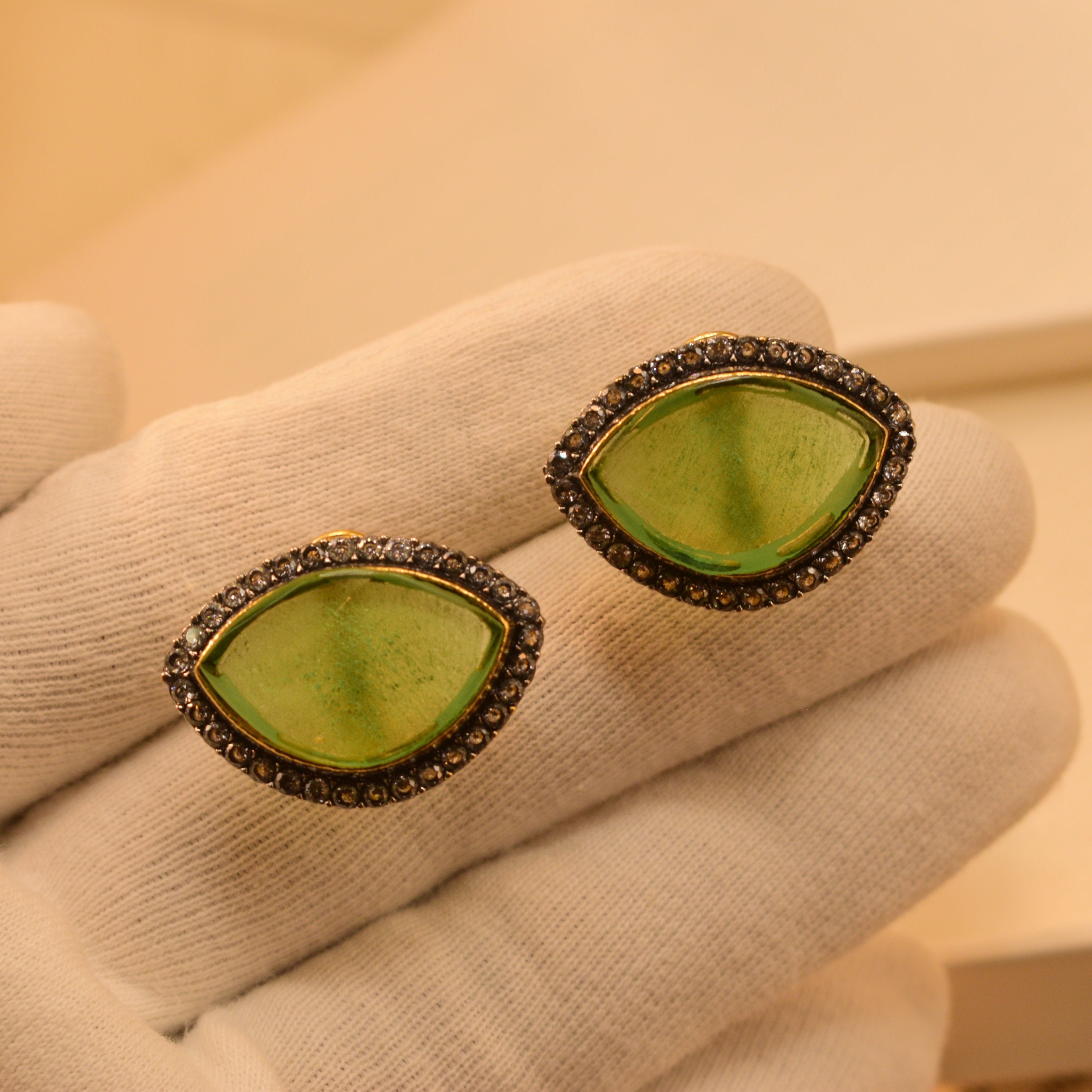 Beautiful Fancy Big Stone Earrings For Girls/women