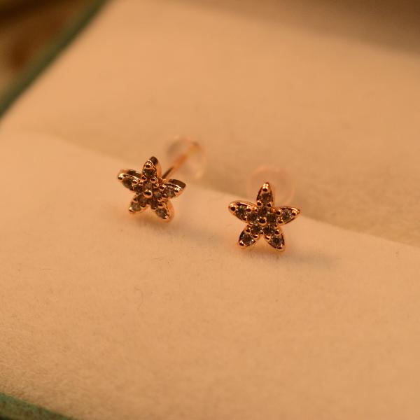 Star Design Real Stones Gold Plated Tops For Girls/women