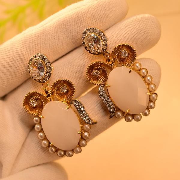 Gorgeous Design Real Stone Jarao Earrings for Girls/Women