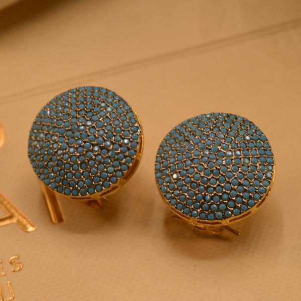 Unique Design Crystal Stones Gold Plated Earrings for Girls/Women