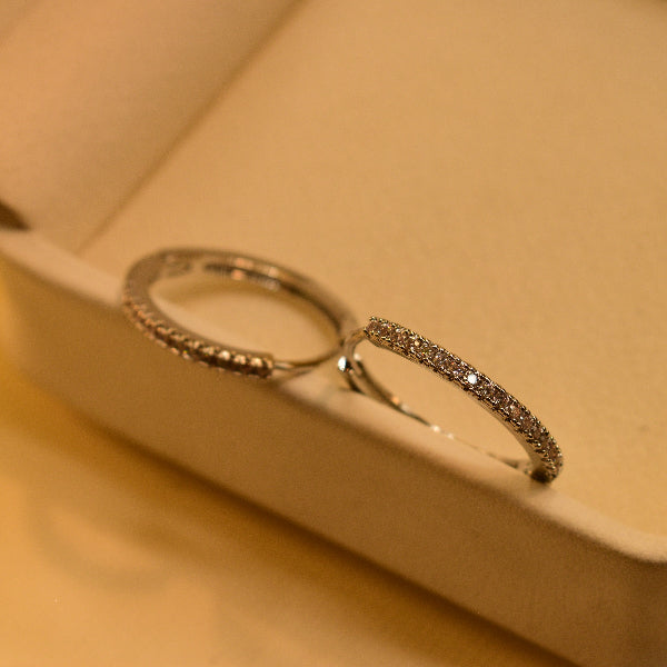 Elegant Design Silver Plated Crystal Stones Earrings for Girls/Women