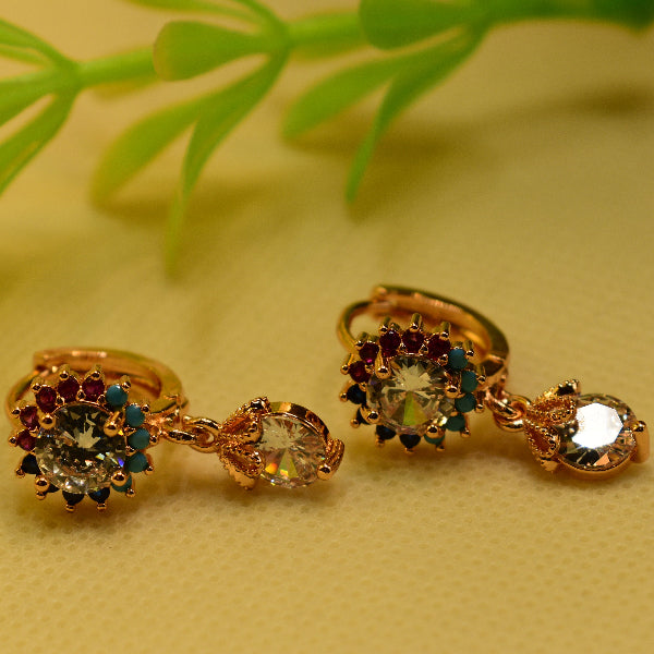 Beautiful Design Gold Plated Real Stones Earrings for Girls/Women