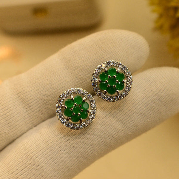 Elegant Design Silver Plated Real Stones Tops For Girls/women