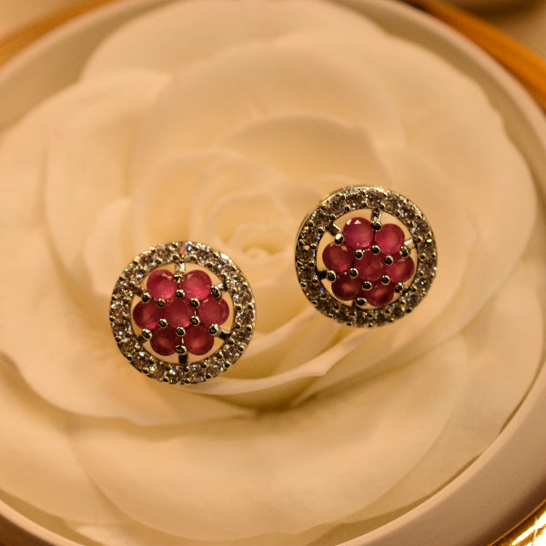 Elegant Design Silver Plated Real Stones Tops For Girls/women