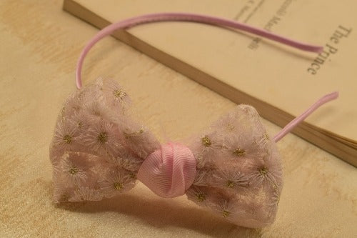 Elegant Design Pink/Yellow Hair Bands for Kids/Girls