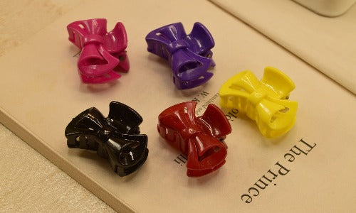 Black/Pink/Purple/Red/Yellow 1 inch Hair Clips For Girls/Women