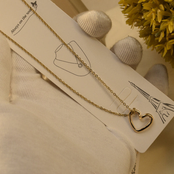 Dazzling Unique Heart Design Gold Plated Pendant for Girls/Women