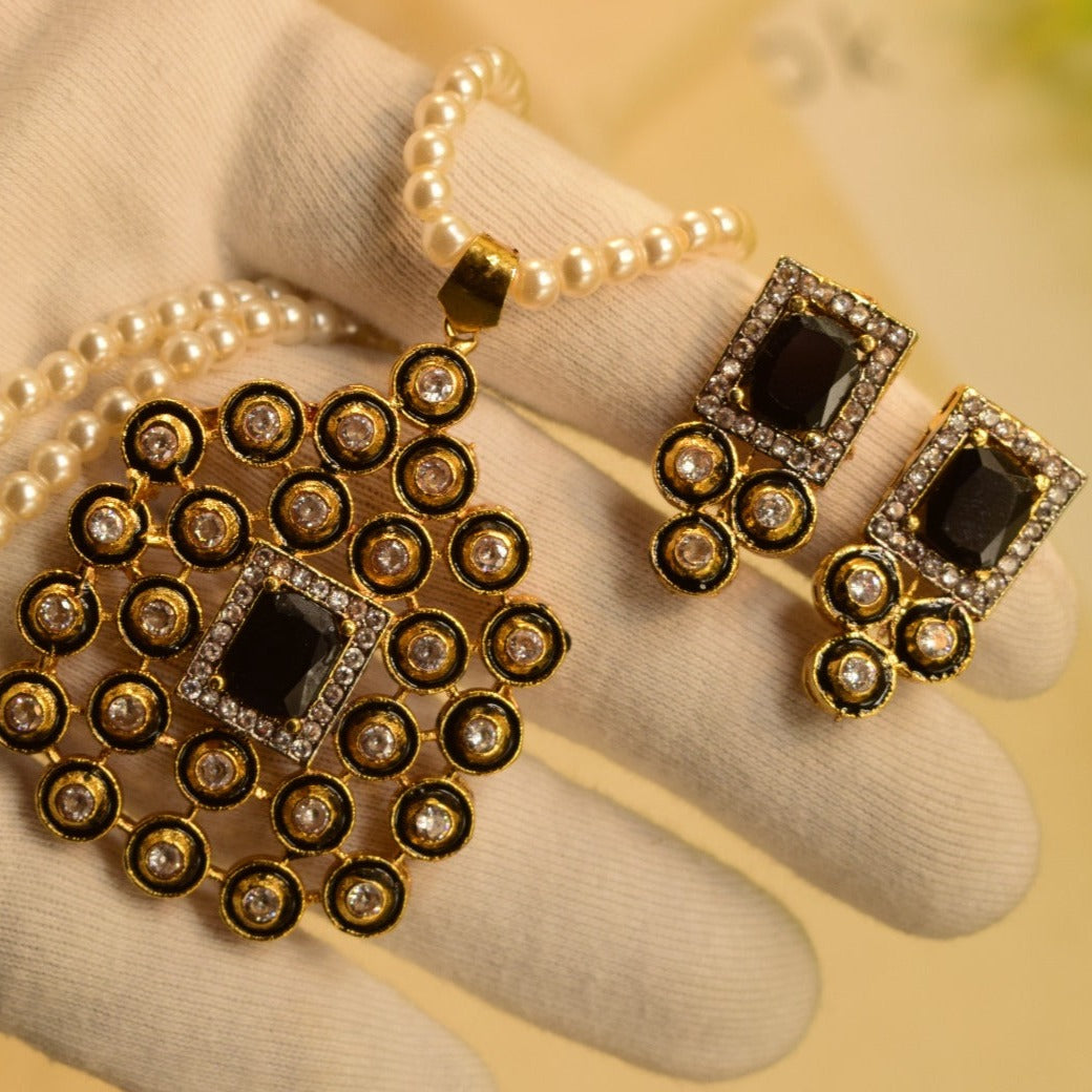 Unique Design Long Mala With Earrings for Girls/Women