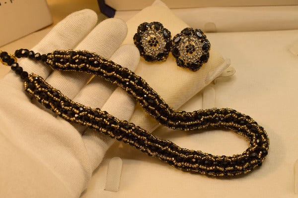 Unique Design Necklace Mala With Earrings for Girls/Women