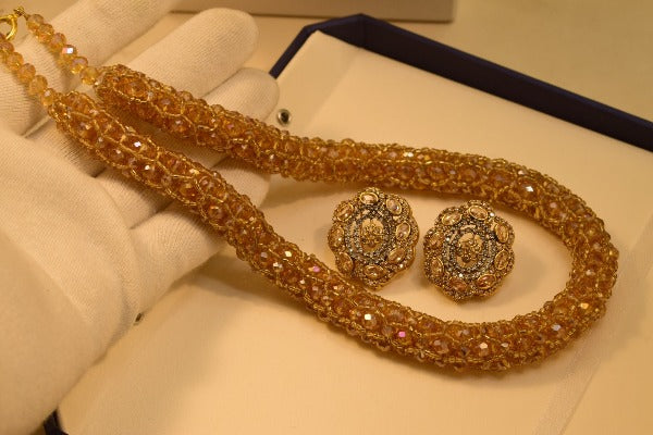 Unique Design Necklace Mala With Earrings for Girls/Women