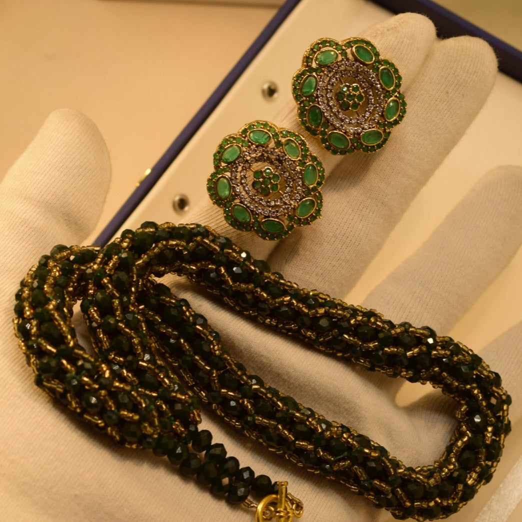 Unique Design Necklace Mala With Earrings for Girls/Women