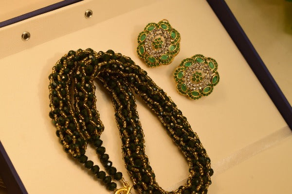 Unique Design Necklace Mala With Earrings for Girls/Women