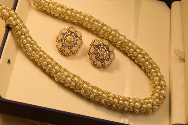 Unique Design Necklace Mala With Earrings for Girls/Women