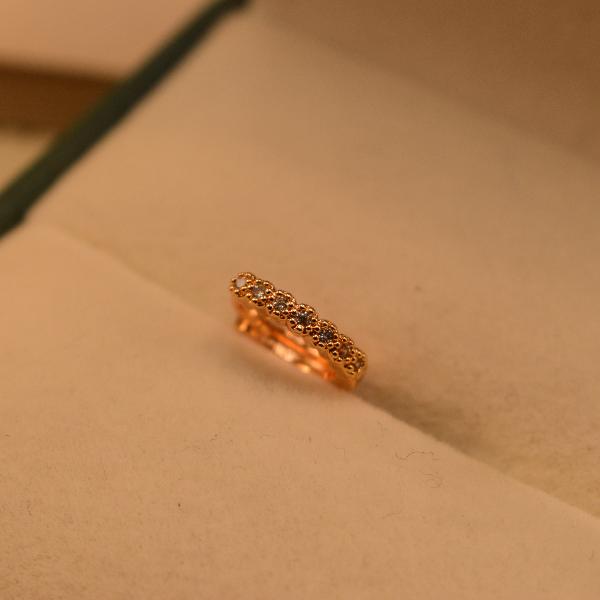 Fancy Design Gold Plated Crystal Stones Nose Ring for Girls/Women