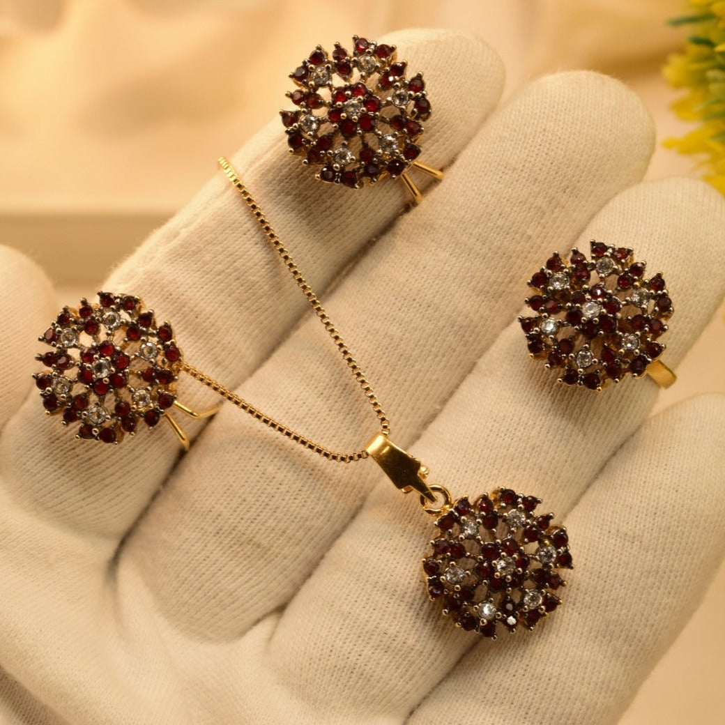 Elegant Fancy Golden Necklace Set for Girls/Women