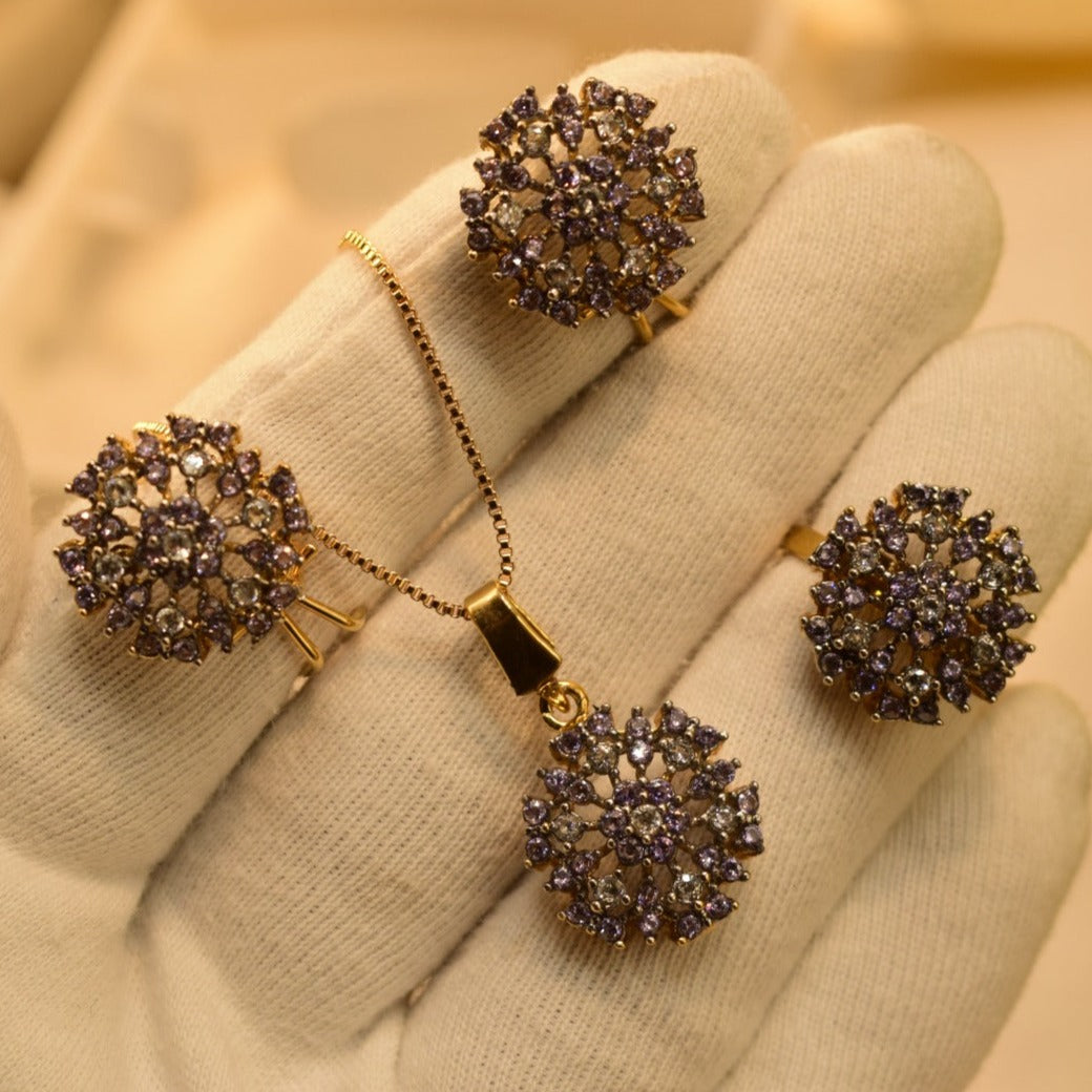 Elegant Fancy Golden Necklace Set for Girls/Women