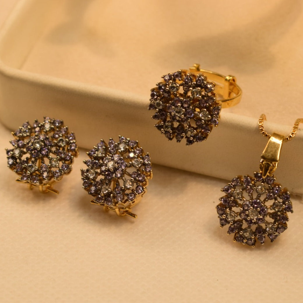 Elegant Fancy Golden Necklace Set for Girls/Women