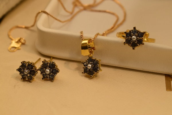 Stylish Real Stones Necklace Set for Girls/Women