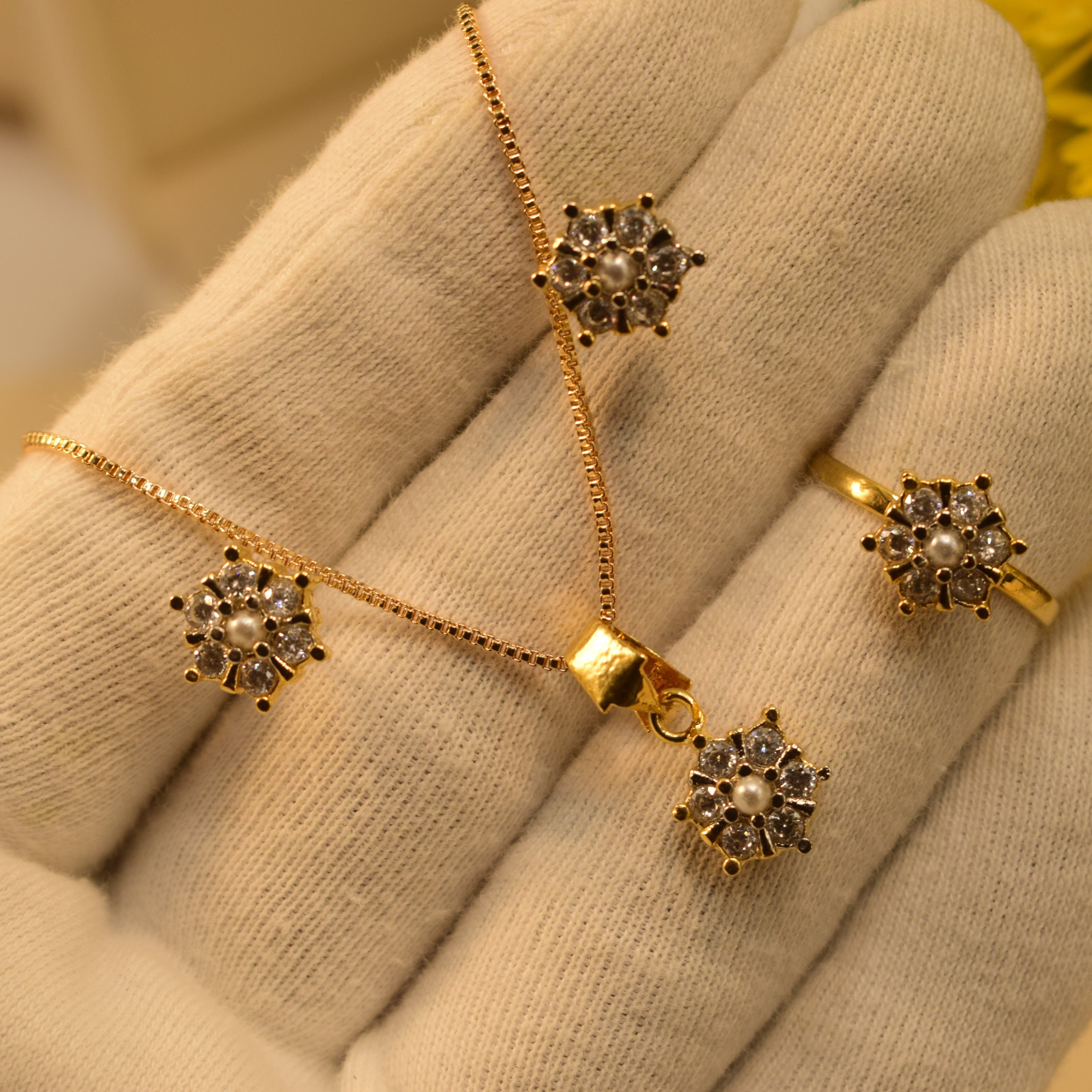 Stylish Real Stones Necklace Set for Girls/Women