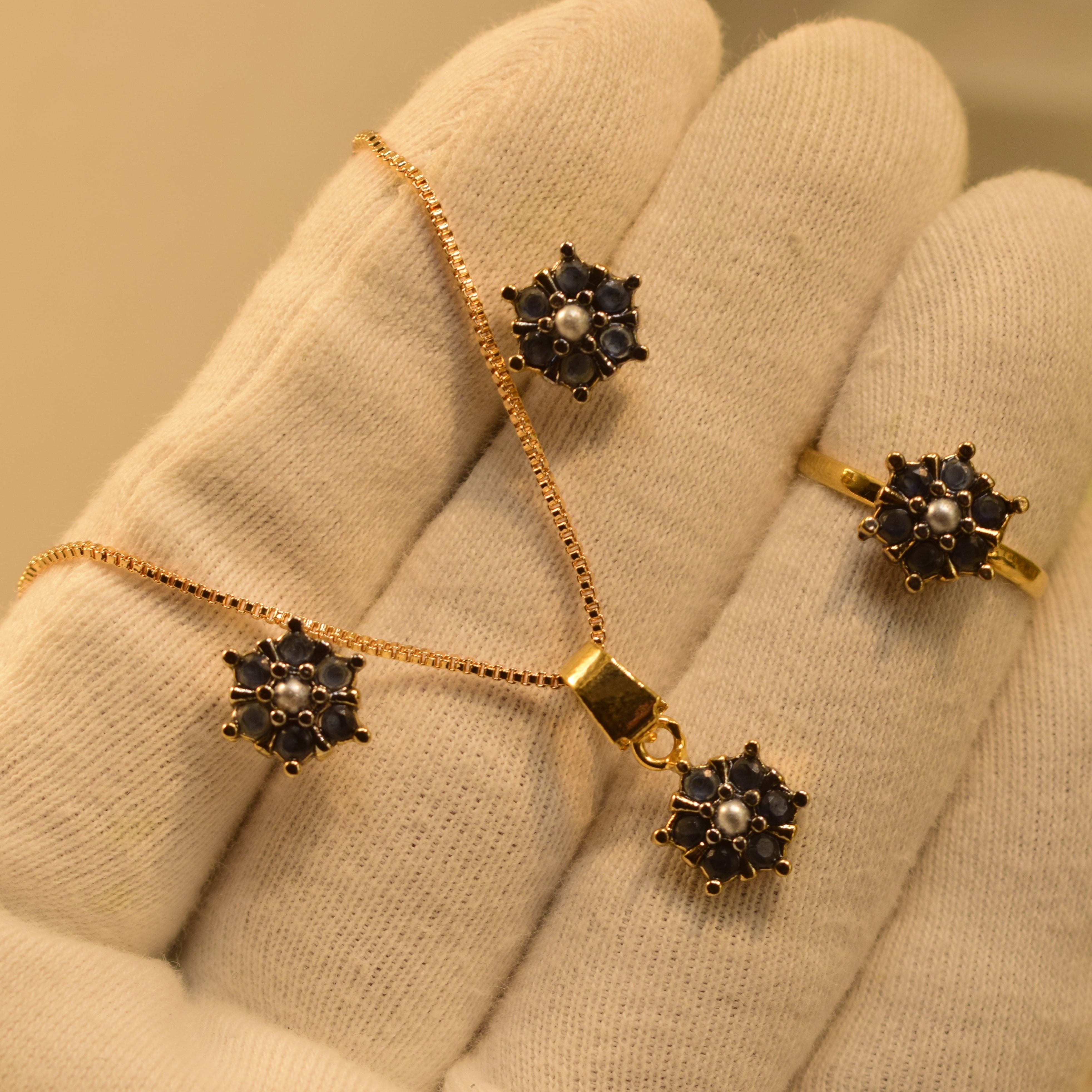 Stylish Real Stones Necklace Set for Girls/Women