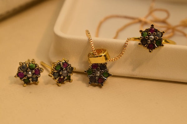 Stylish Real Stones Necklace Set for Girls/Women