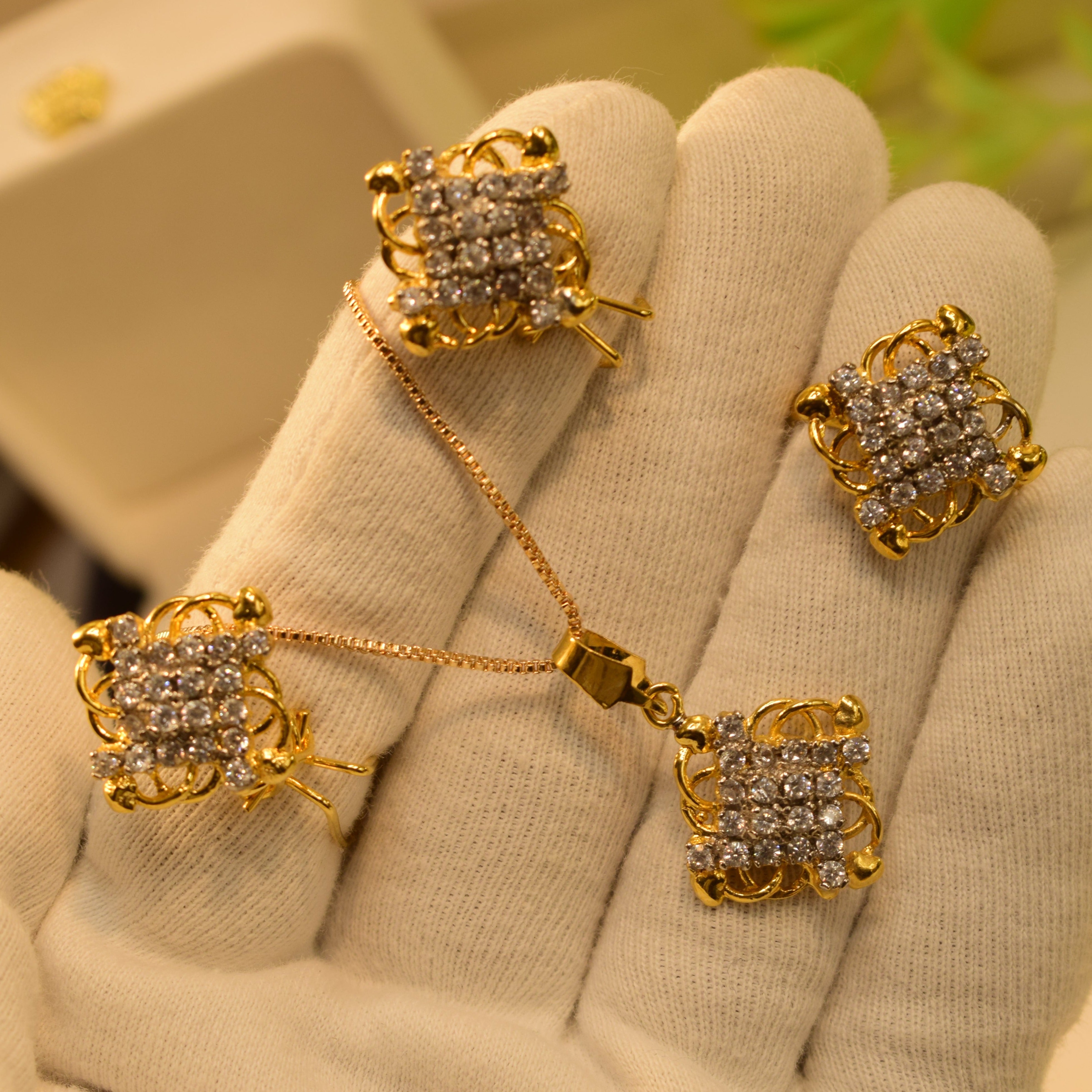 Gold Plated Necklace Set for Girls/Women