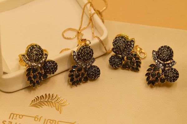 Stylish Real Stone Necklace Set for Girls/Women