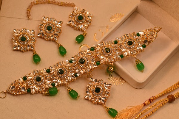 Beautiful Real Stone Choker Set for Girls/Women