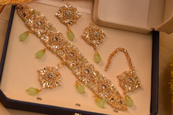 Beautiful Real Stone Choker Set for Girls/Women