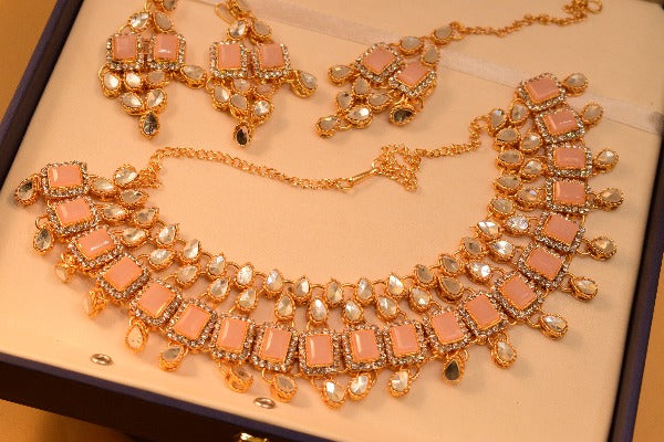 Elegant Gold Plated Necklace Set for Girls/Women