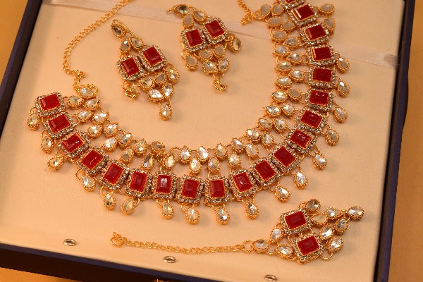 Elegant Gold Plated Necklace Set for Girls/Women