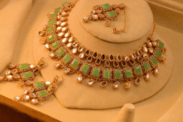 Elegant Gold Plated Necklace Set for Girls/Women