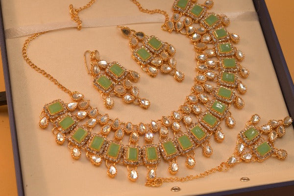 Elegant Gold Plated Necklace Set for Girls/Women