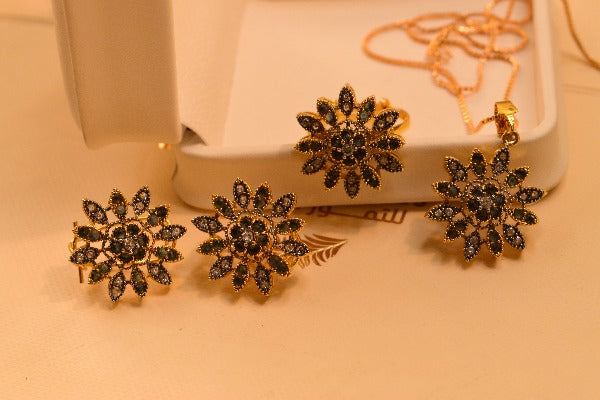 Real Stones Unique Design Necklace set for Girls/Women
