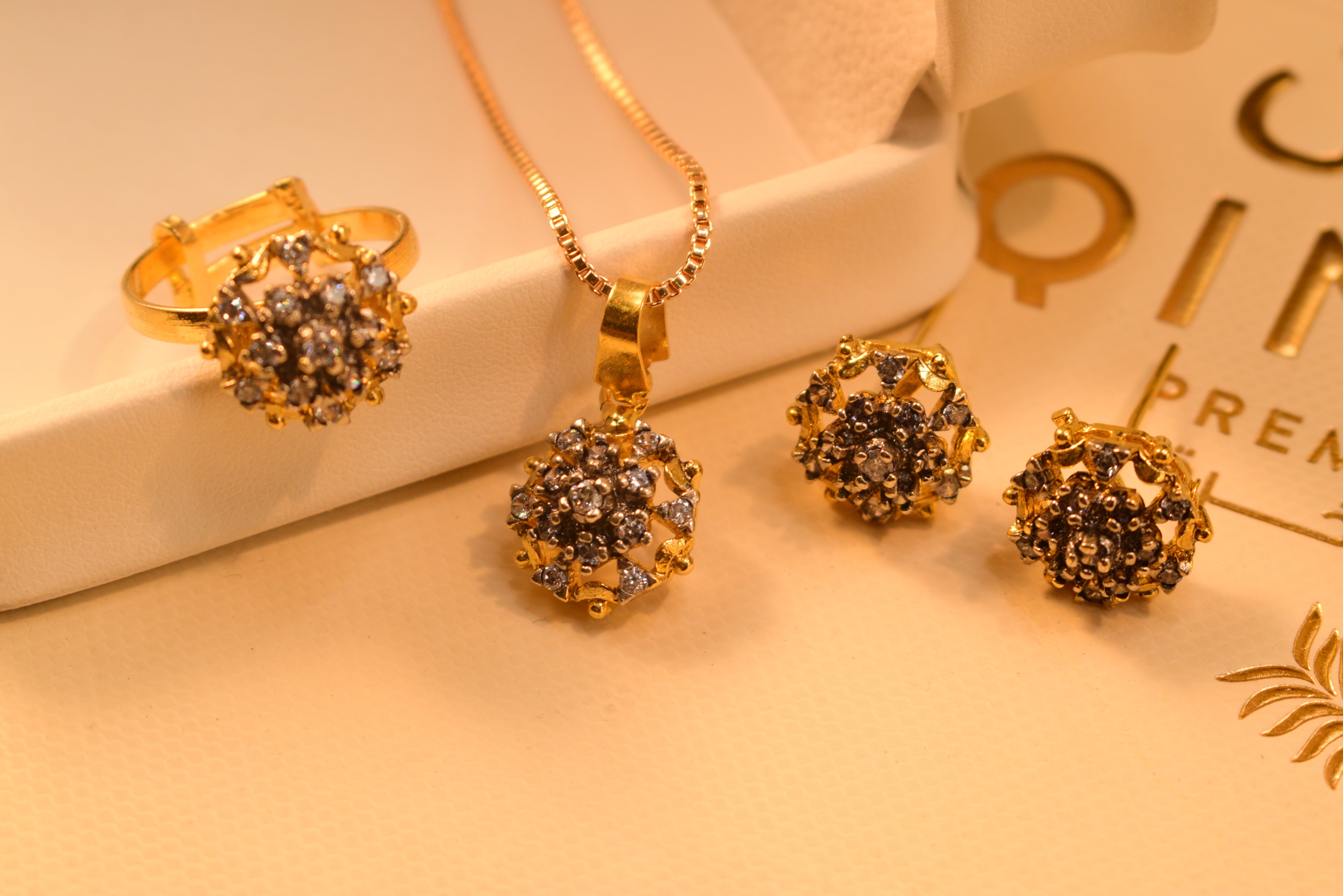 Luminous Elegant Real Stones Necklace Set for Girls/Women