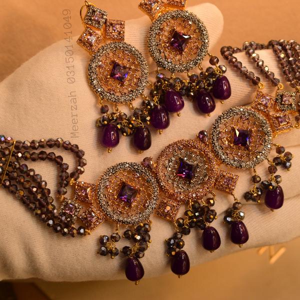 Luxury Elegant Design Real Stones Necklace Set for Girls/Women