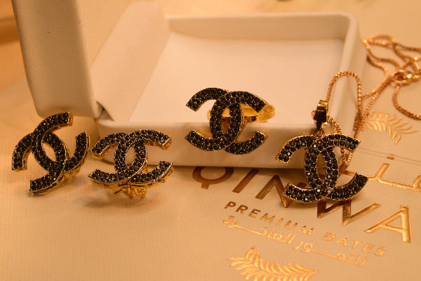 Luminous Design Crystal Stones Gold Plated Necklace Set for Girls/Women