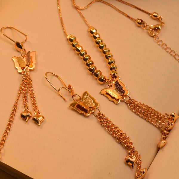 Luxury Unique Design Gold Plated Necklace Set for Girls/Women